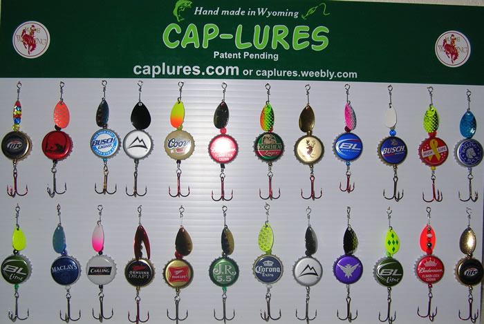 Cap Lures, Beer Cap Lures, Made in Wyoming